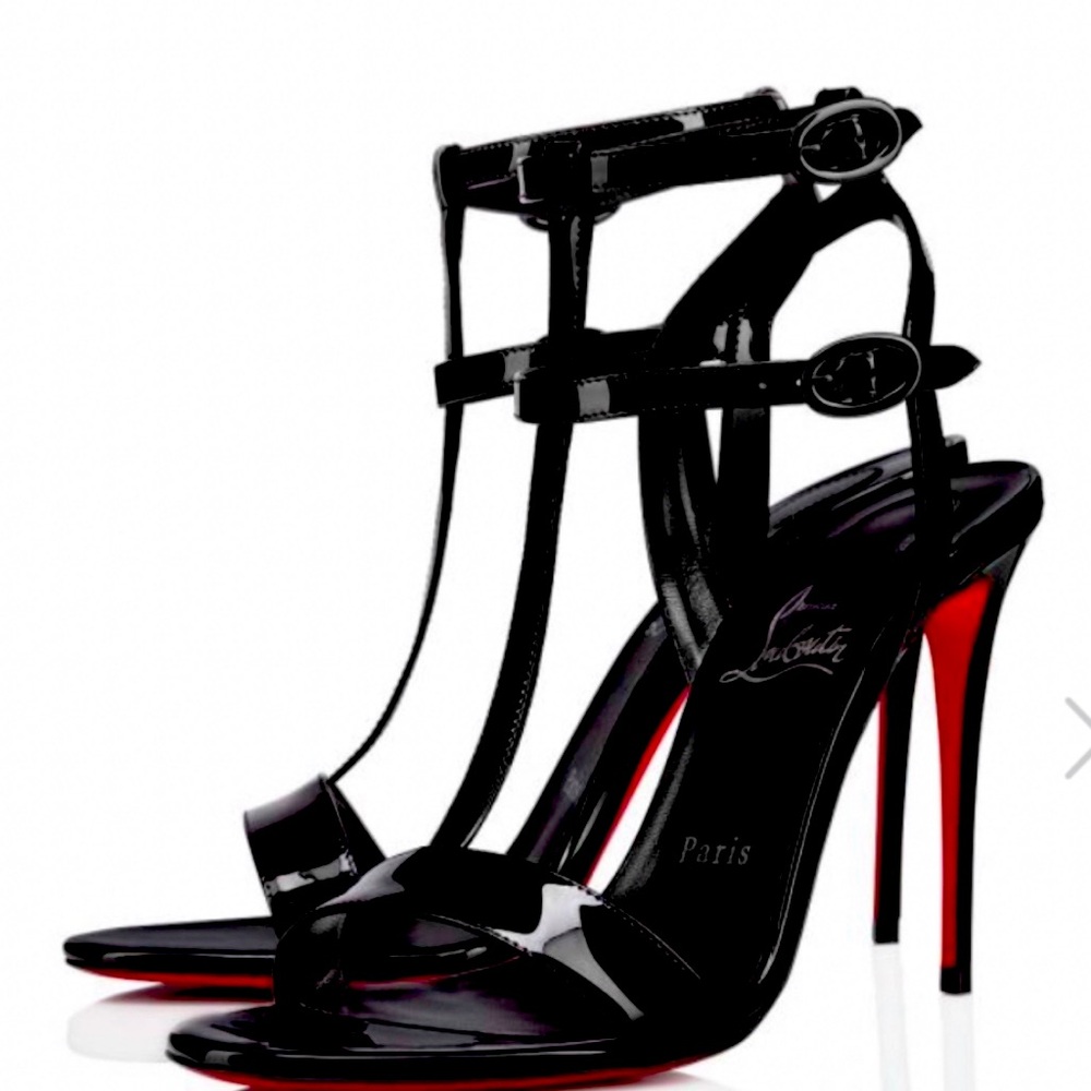 Christian Louboutin Black and Red Stiletto Heels